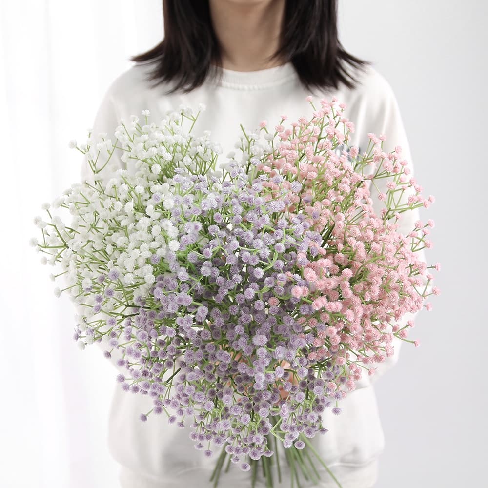 ช่อดอกไม้ประดิษฐ์ Gypsophila ตกแต่งงานแต่งงาน สไตล์ Ins ตกแต่งบ้าน ดอกไม้ปลอม รูปที่ 7