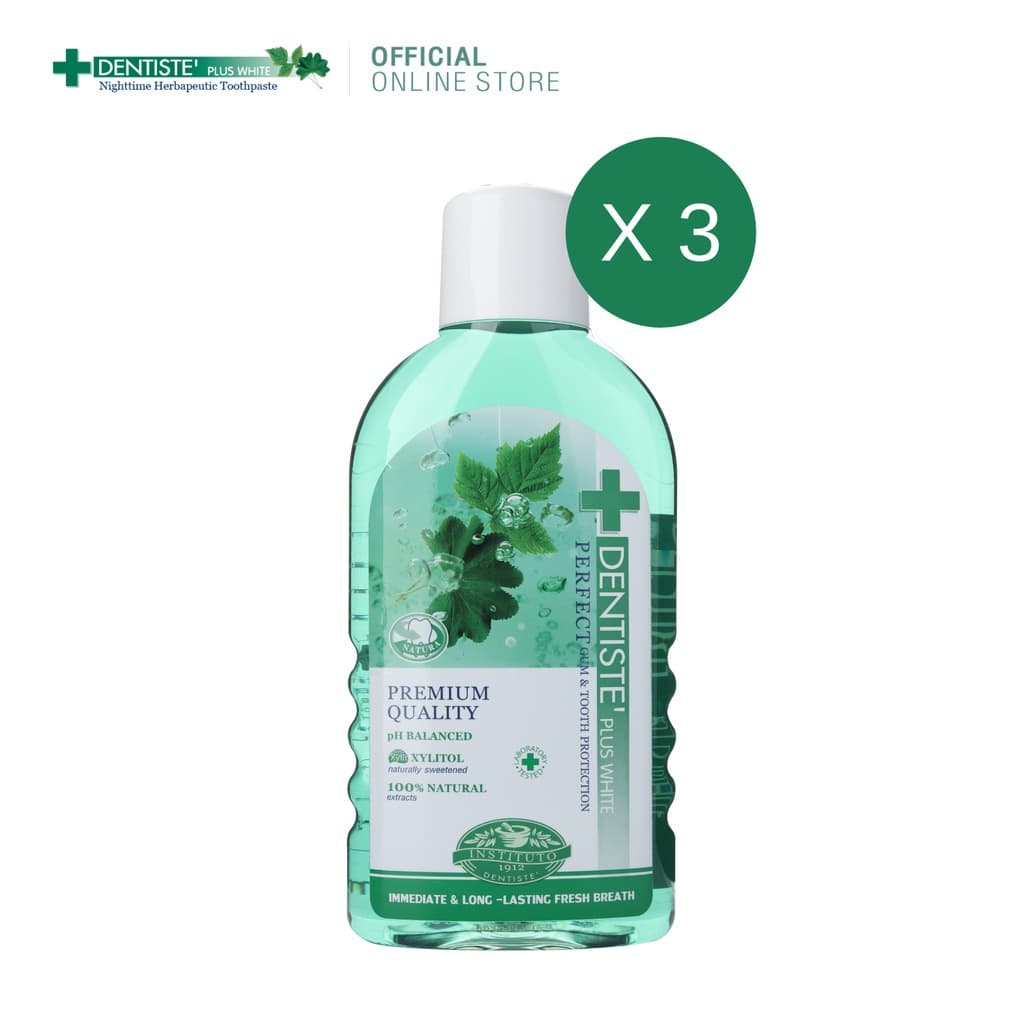 Dentiste' Oral Rinse น้ำยาบ้วนปาก ลดกลิ่นปากและแบคทีเรีย ส่วนผสมจากธรรมชาติ ขนาด 450ML. เดนทิสเต้ รูปที่ 1
