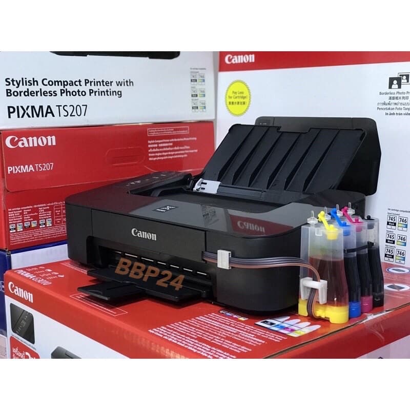 Printer Canon Pixma Ts207 , Ts307 WIFI & IP 2770 INKTANK ตลับใหม่ของแท้เครื่องแจ้งเตือนระดับหมึกเต็ม 100% รูปที่ 4