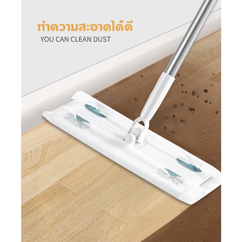 YAYA ไม้ถูพื้น ใช้แล้วทิ้ง ไม้ม๊อบ กระดาษเปียก 200x300mm กระดาษแห้ง ไม้ม็อบดันฝุ่น รูปที่ 3