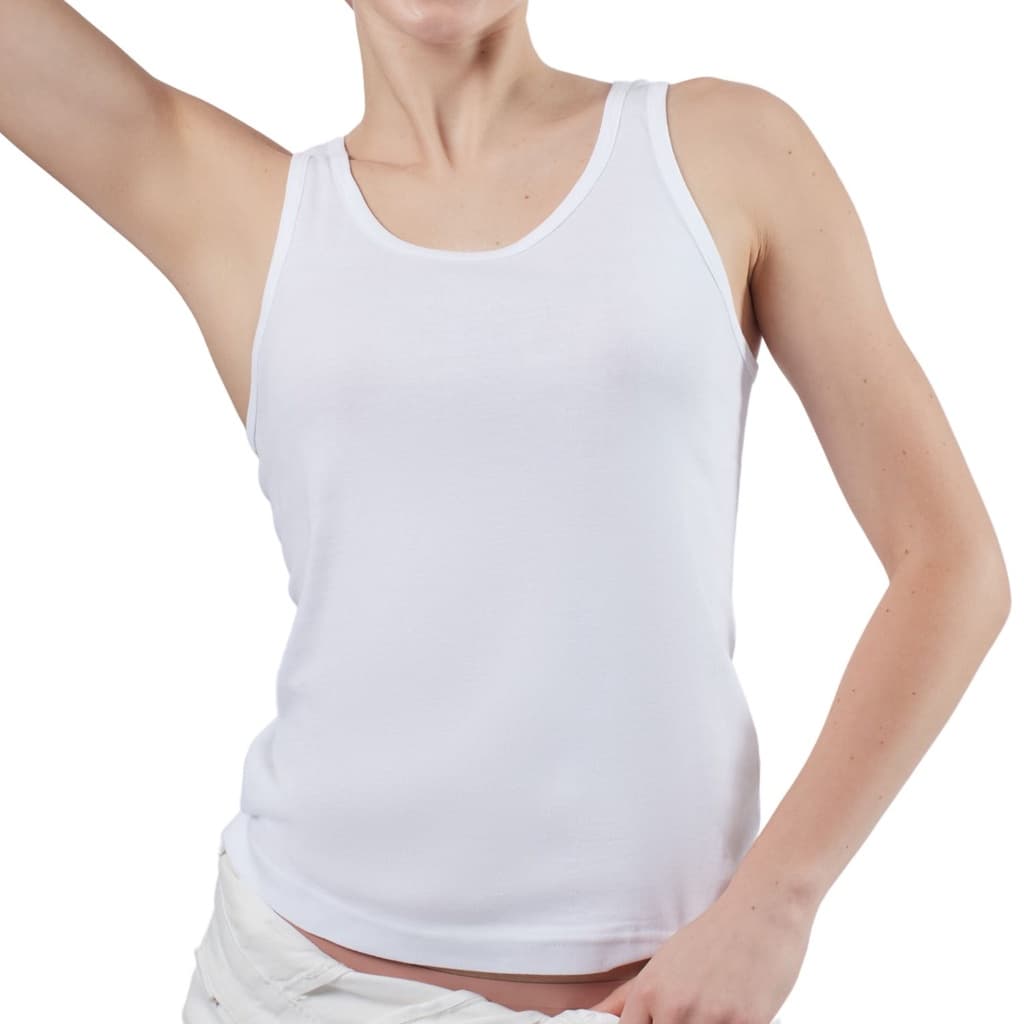 CHERILON เชอรีล่อน เสื้อกล้าม เสื้อทับ ผ้าฝ้าย 100% ทอไร้ตะเข็บข้าง นุ่ม ใส่สบาย ไม่มีบรา สีดำ สีขาว สีเนื้อ OTIB-VCT2 รูปที่ 6