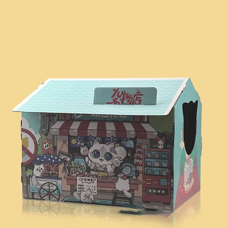 EGG บ้านแมว บ้านลับเล็บแมว พร้อมแผ่นลับเล็บ ที่นอนแมว กล่องแมว ที่ฝนเล็บแมว ที่ลับเล็บแมว บ้านแมวกระดาษ COD รูปที่ 5