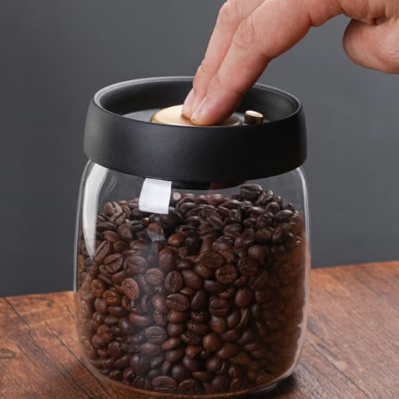 CAFETOWN® โหลแก้วสูญญากาศ แท้จากญี่ปุ่น สำหรับใส่ชา ผงชา และกาแฟ ป้องกันอากาศเข้า Glass Coffee Canister RGGB รูปที่ 7