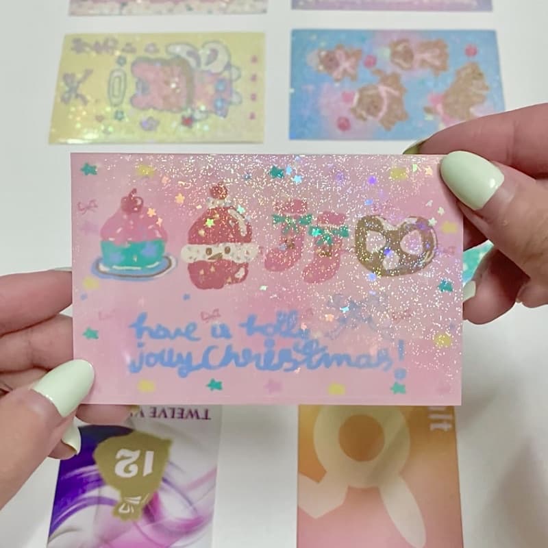 card sticker hologram สติกเกอร์ติดบัตร BTS MRT Keycard คอนโด เคลือบโฮโลแกรมวิ้งค์ กันน้ำ by amyourdream รูปที่ 2
