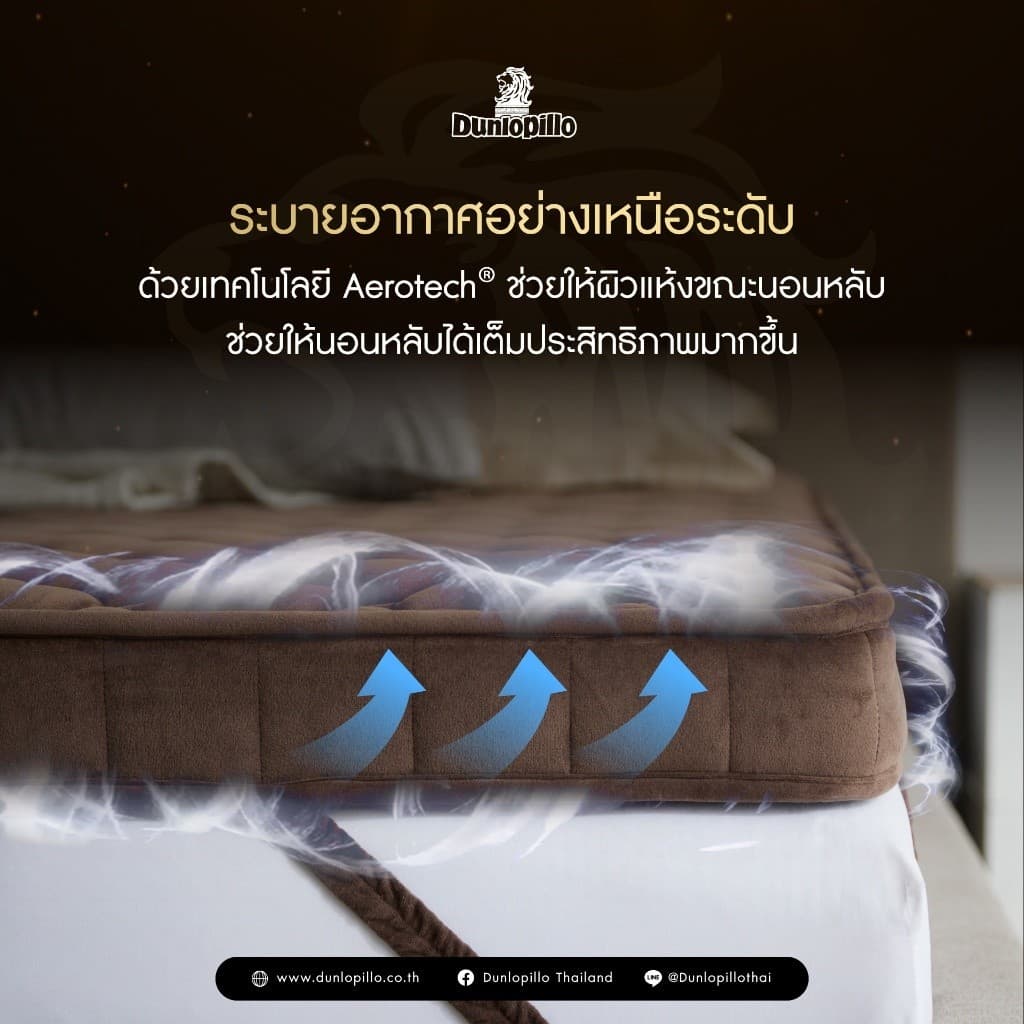 Dunlopillo ที่นอนยางพาราธรรมชาติ 100% ฉีดขึ้นรูป นำเข้าจาก UK ลดอาการปวดหลังได้อย่างตรงจุด รุ่น Body Dynamic รูปที่ 6