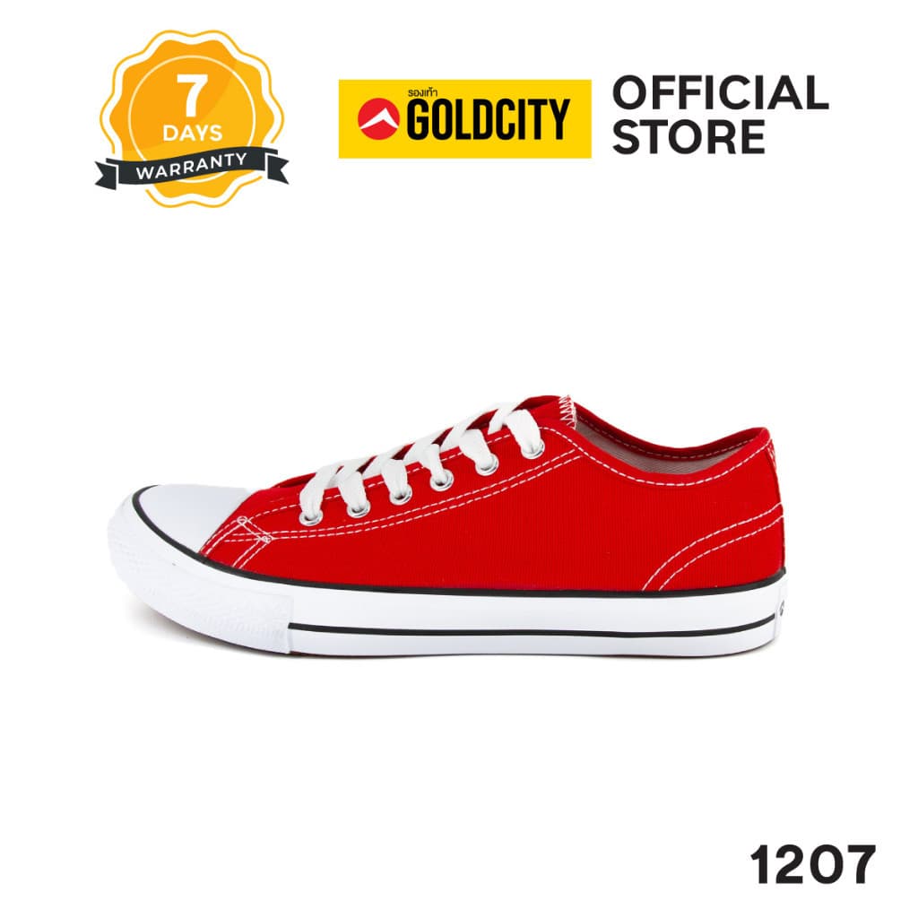 GOLDCITY รองเท้าผ้าใบ แฟชั่น แบบผูกเชือก UNISEX ใส่สบาย น้ำหนักเบา กันลื่น รุ่น 1207 รูปที่ 3