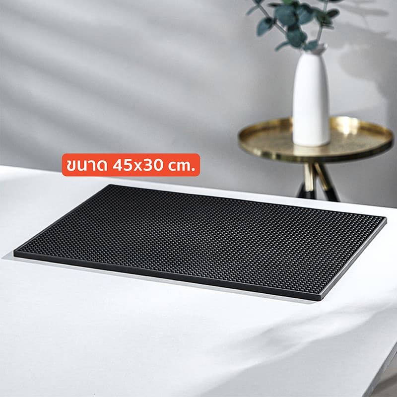 แผ่นรองบาร์กาแฟ Bar Mat บาร์แมท แผ่นยางกันลื่น แผ่นรองชงกาแฟ ระบายน้ำได้ สำหรับร้านกาแฟ รูปที่ 2