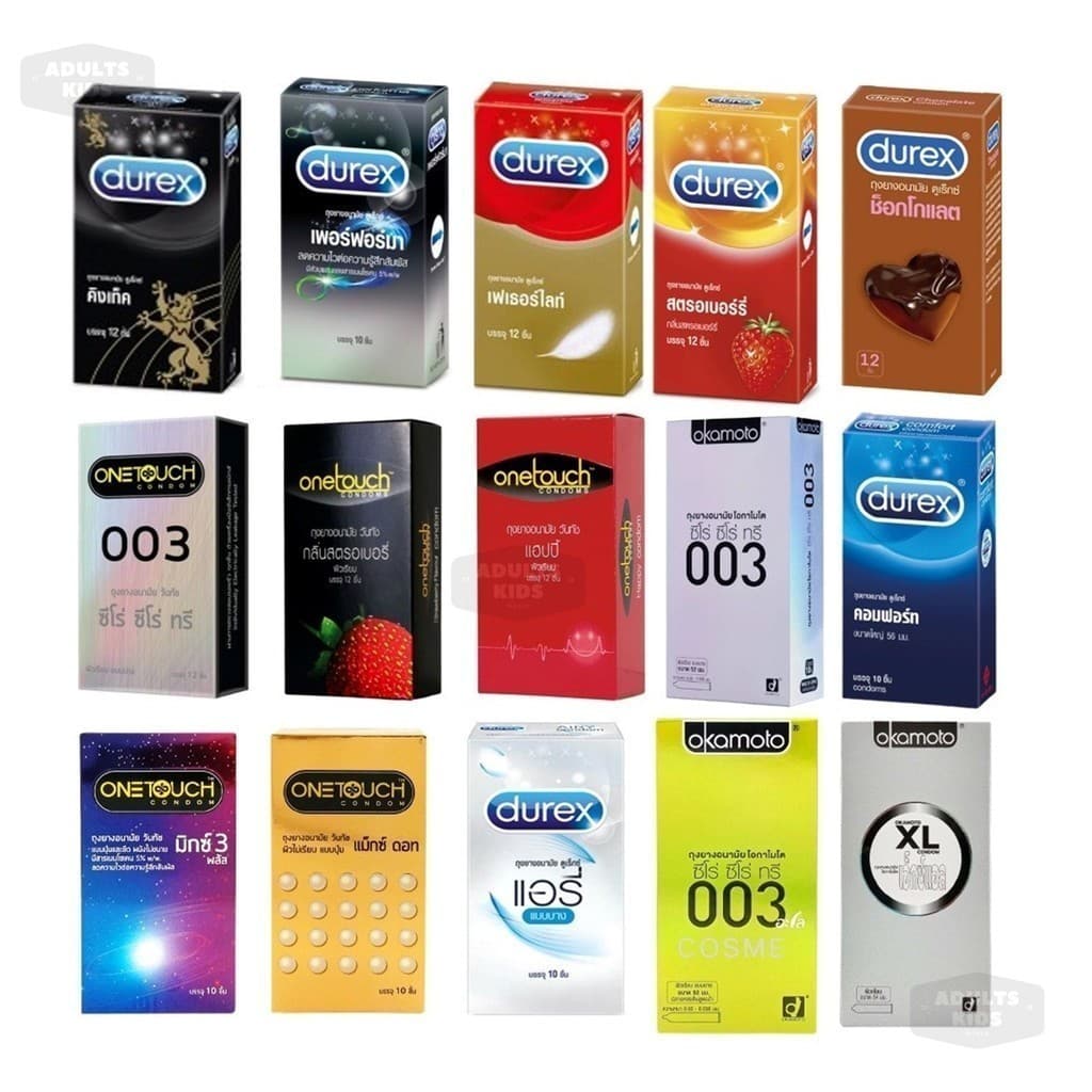 ถุงยางอนามัย DUREX Onetouch ดูเร็กซ์ วันทัช โอกาโมโต้ OKAMOTO กล่องใหญ่ 10-12 ชิ้น รวม รูปที่ 1