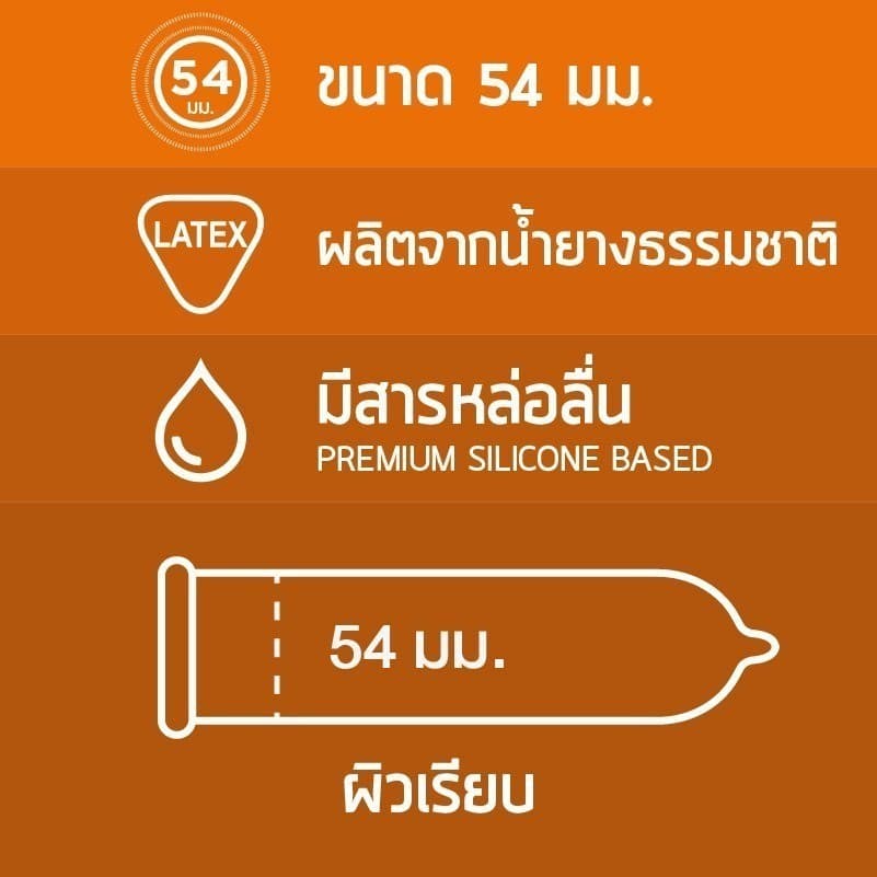 Onetouch Delight Condom ถุงยางอนามัยวันทัช ดีไลท์ ผิวเรียบ ขนาด 54 mm. รูปที่ 4