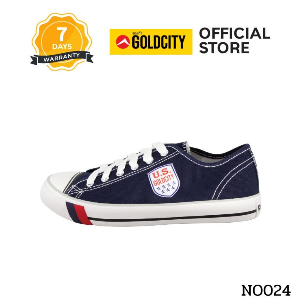 GOLDCITY รองเท้าผ้าใบ แฟชั่น แบบผูกเชือก UNISEX ใส่สบาย น้ำหนักเบา กันลื่น รุ่น NO024 รูปที่ 2