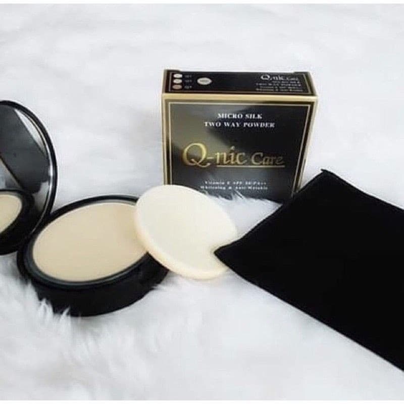 แป้ง Q-nic Care แป้งพัฟ ตลับจริง มีกระจก Micro Silk Two Way Powder 13 g | แป้ง q-nic X 1 ชิ้น รูปที่ 5