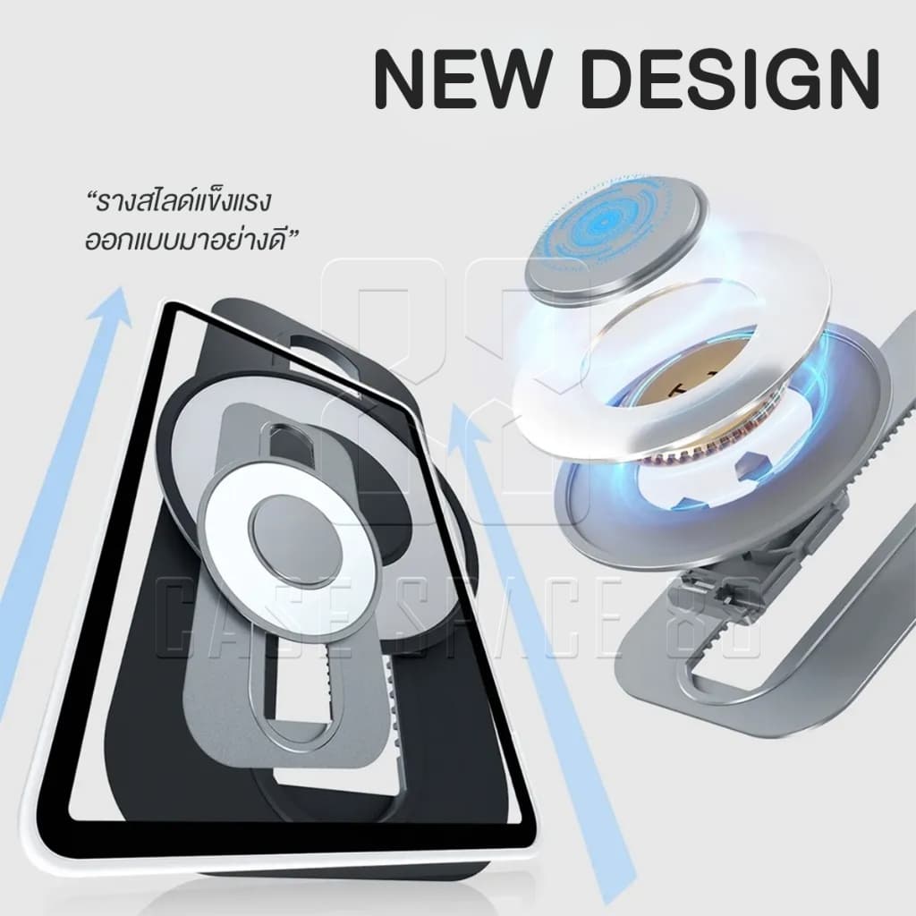 Ultra Diamond Case เคสสำหรับไอแพด Air5 Air4 Air6 Gen10 Gen9 8 7 Pro11 Pro13 หมุนได้360องศา ถอดปกได้ ปรับระดับสูง-ต่ำได้ รูปที่ 6