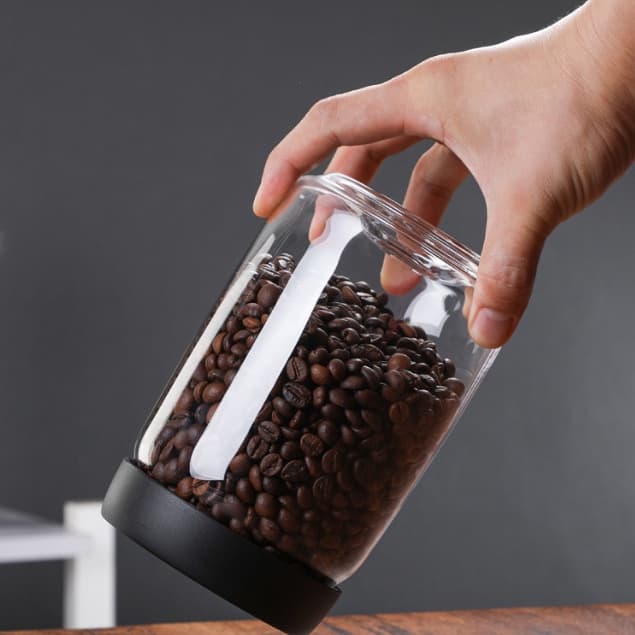 CAFETOWN® โหลแก้วสูญญากาศ แท้จากญี่ปุ่น สำหรับใส่ชา ผงชา และกาแฟ ป้องกันอากาศเข้า Glass Coffee Canister RGGB รูปที่ 5