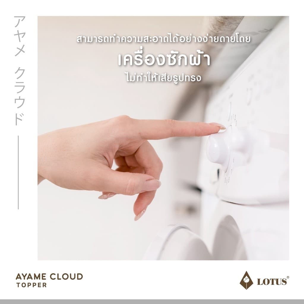 LOTUS ที่นอนนุ่มสบายกว่าขนห่านเทียม ที่นอนนาโน คลาวด์ไฟเบอร์ รุ่น Ayame Cloud หนา 4 นิ้ว จัด ในกล่อง รูปที่ 4