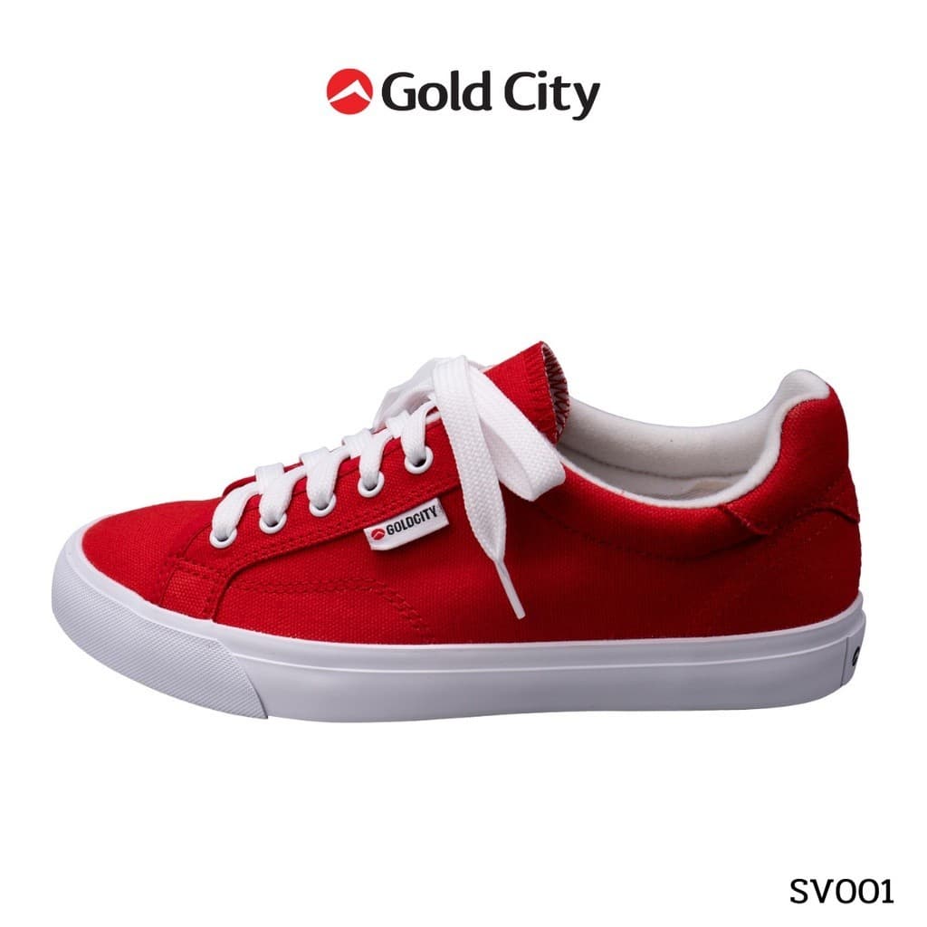 รองเท้าผ้าใบ ผูกเชือก พื้นยางพารา สีดำ SIZE 37-45 ส่งตรงจากโรงงานแท้100% GOLDCITY รุ่น SV001 รูปที่ 7