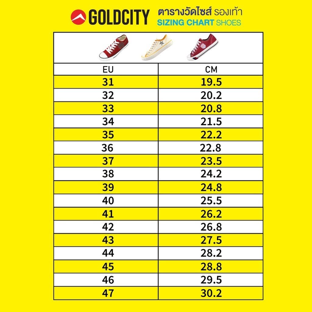 รองเท้าผ้าใบ ผูกเชือก พื้นยางพารา สีดำ SIZE 37-45 ส่งตรงจากโรงงานแท้100% GOLDCITY รุ่น SV001 รูปที่ 9