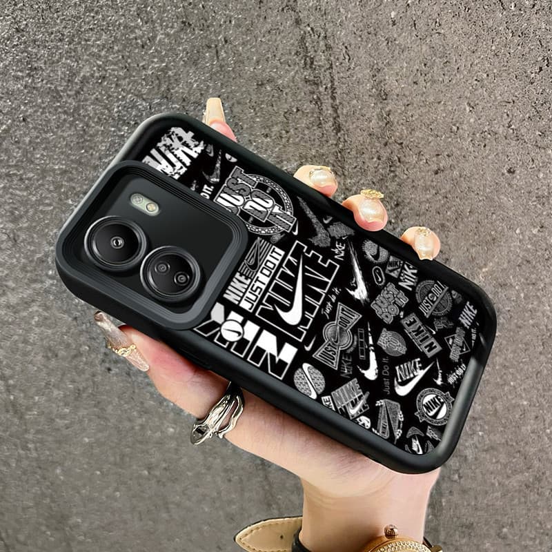 เคสสำหรับ Xiaomi Redmi 13C POCO C65 เคสกระแสแฟชั่นกันกระแทก Silikon เคสป้องกันกล้องคลุมทั้งหมด รูปที่ 1