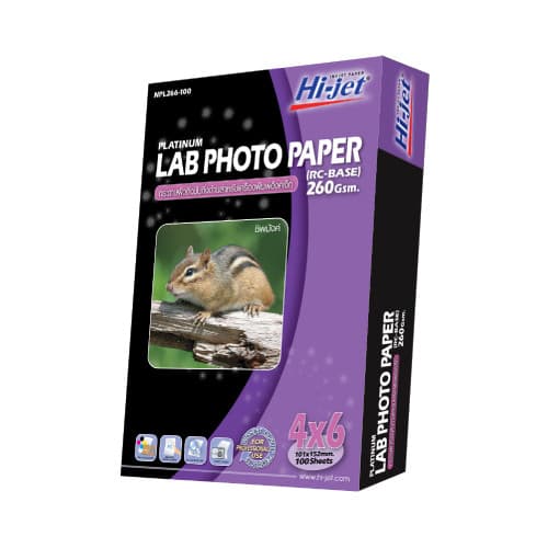 Hi-jet กระดาษโฟโต้ ผิวกึ่งมันกึ่งด้าน - Inkjet Platinum Lab - 4*6,A4,A3 รูปที่ 2