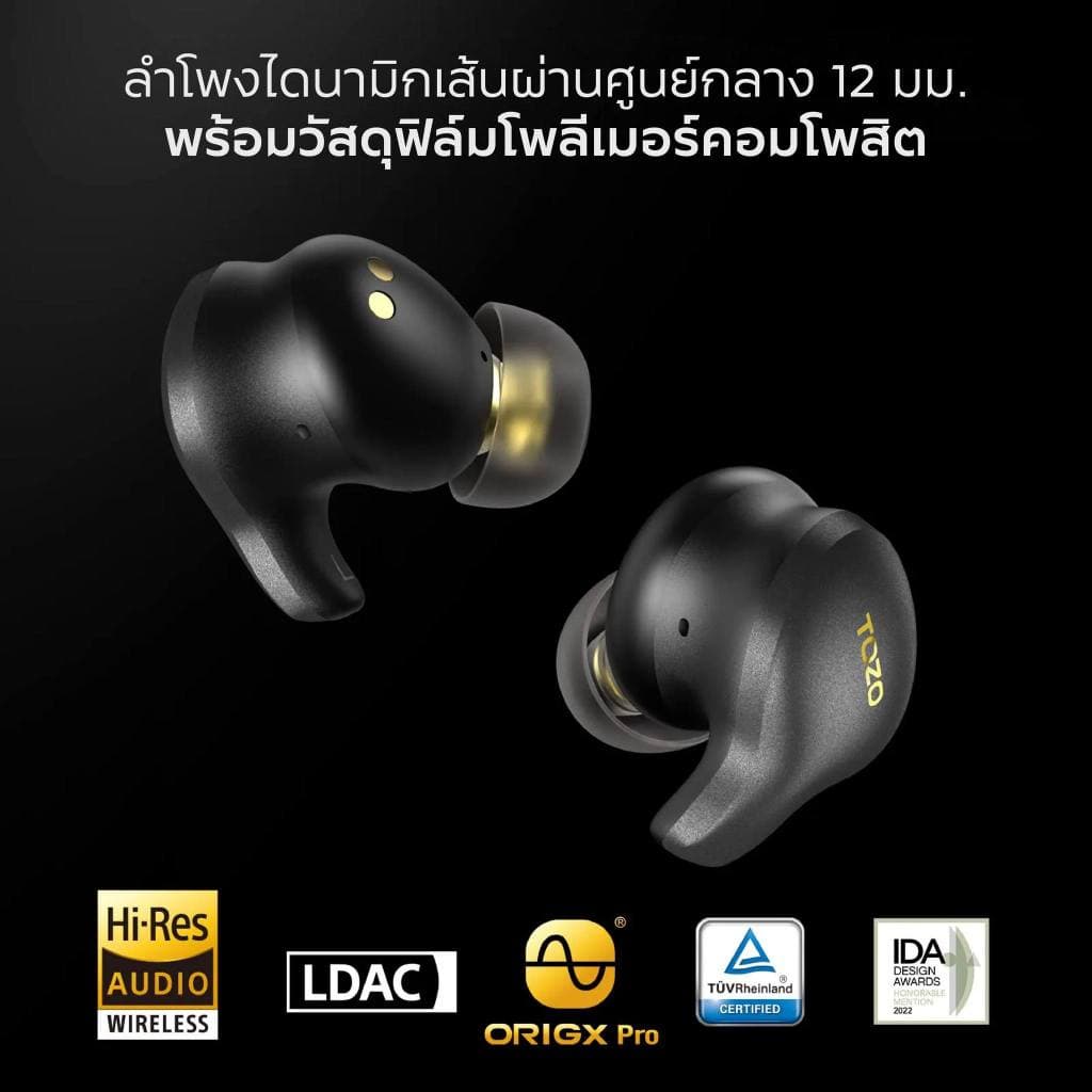 TOZO Golden X1 Hybrid Drivers หูฟังบลูทูธ In-Ear 6 Mics Hybrid ANC & ENC IPX6 BT 5.3 รูปที่ 2