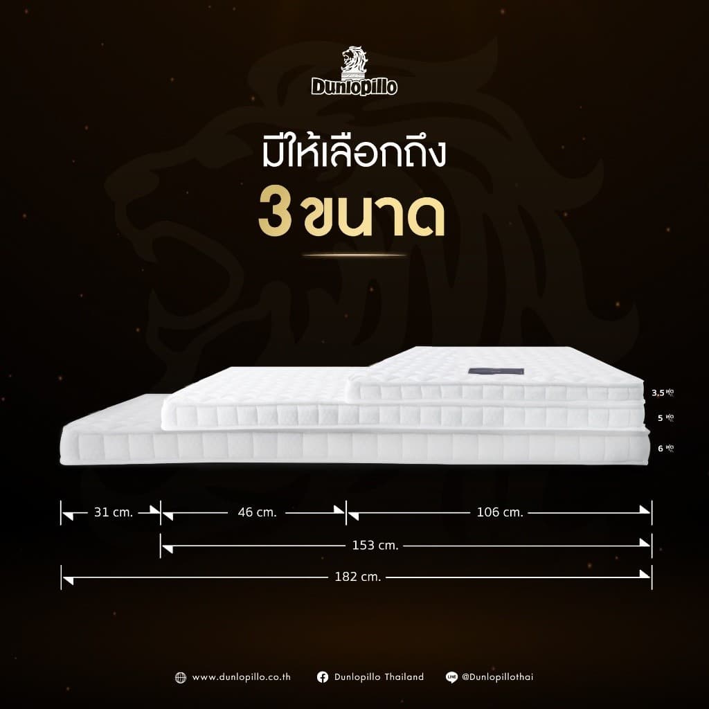 Dunlopillo ที่นอนยางพาราธรรมชาติ 100% ฉีดขึ้นรูป นำเข้าจาก UK ลดอาการปวดหลังได้อย่างตรงจุด รุ่น Body Dynamic รูปที่ 5