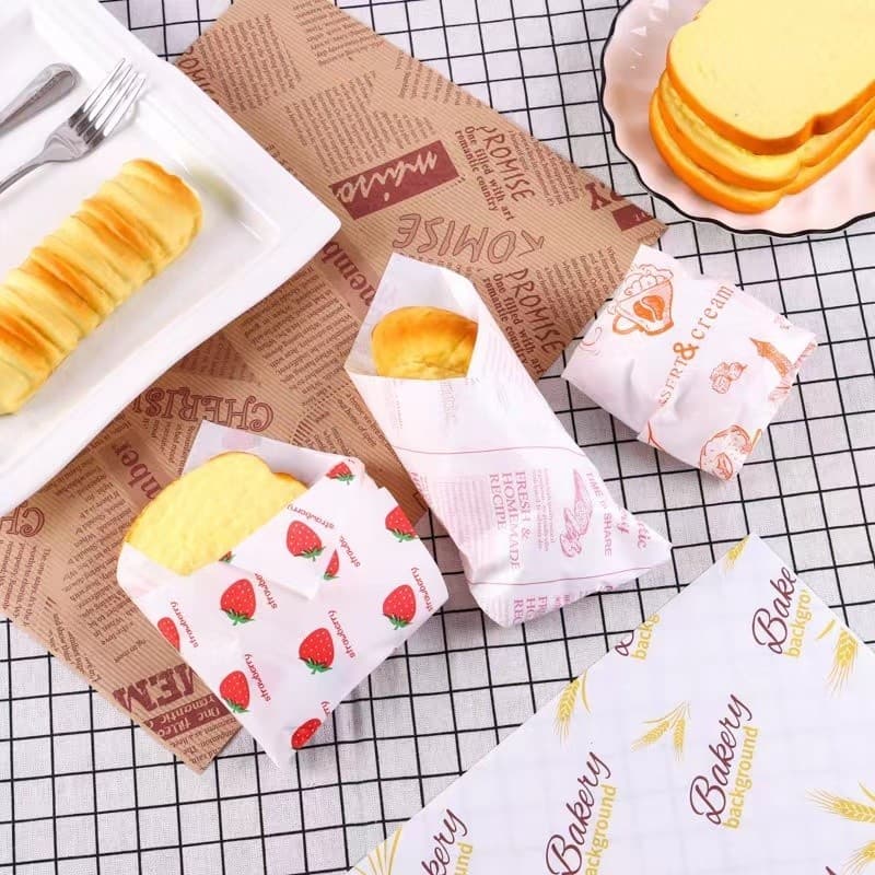 กระดาษรองขนม ขนาด 18*18 ซม. รองอาหาร เบเกอรี่ และห่ออาหาร food grade S.H.PLUS รูปที่ 4
