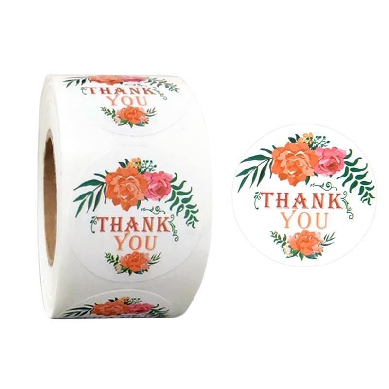 สติ๊กเกอร์ขอบคุณ Thank you Sticker ติดกล่อง ฉลากสินค้า ถุงขนม 500 ดวง/ม้วน Siam Packing รูปที่ 8