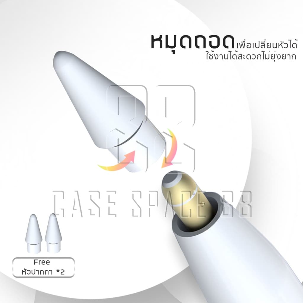ปากกาไอแพด วางมือได้ Pencil stylus สำหรับ gen10 gen9 gen8 gen7 gen6 Air3 Air4 Air5 Air6 Pro11 Pro12.9 Pro 13 รูปที่ 5