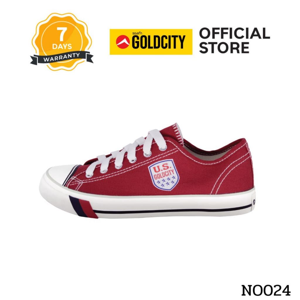 GOLDCITY รองเท้าผ้าใบ แฟชั่น แบบผูกเชือก UNISEX ใส่สบาย น้ำหนักเบา กันลื่น รุ่น NO024 รูปที่ 5