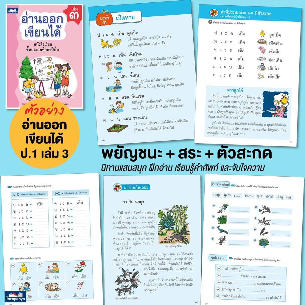 หนังสือเด็ก อ่านออกเขียนได้ แบบฝึกอ่านเขียนภาษาไทย ระดับอนุบาล ป1 ป2 ป3 ธารปัญญา รูปที่ 5