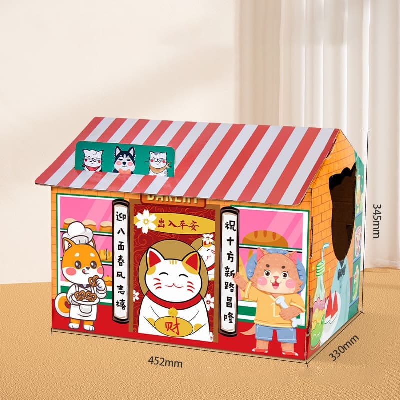 EGG บ้านแมว บ้านลับเล็บแมว พร้อมแผ่นลับเล็บ ที่นอนแมว กล่องแมว ที่ฝนเล็บแมว ที่ลับเล็บแมว บ้านแมวกระดาษ COD รูปที่ 7