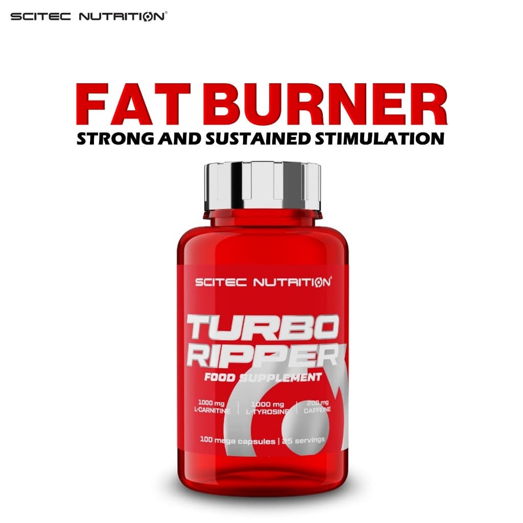 SCITEC NUTRITION Turbo Ripper 100 caps. ช่วยกระตุ้นระะบบเผาพลาญ แฟตเบิร์น Fat burner New Package รูปที่ 1