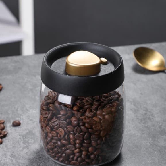 CAFETOWN® โหลแก้วสูญญากาศ แท้จากญี่ปุ่น สำหรับใส่ชา ผงชา และกาแฟ ป้องกันอากาศเข้า Glass Coffee Canister RGGB รูปที่ 4