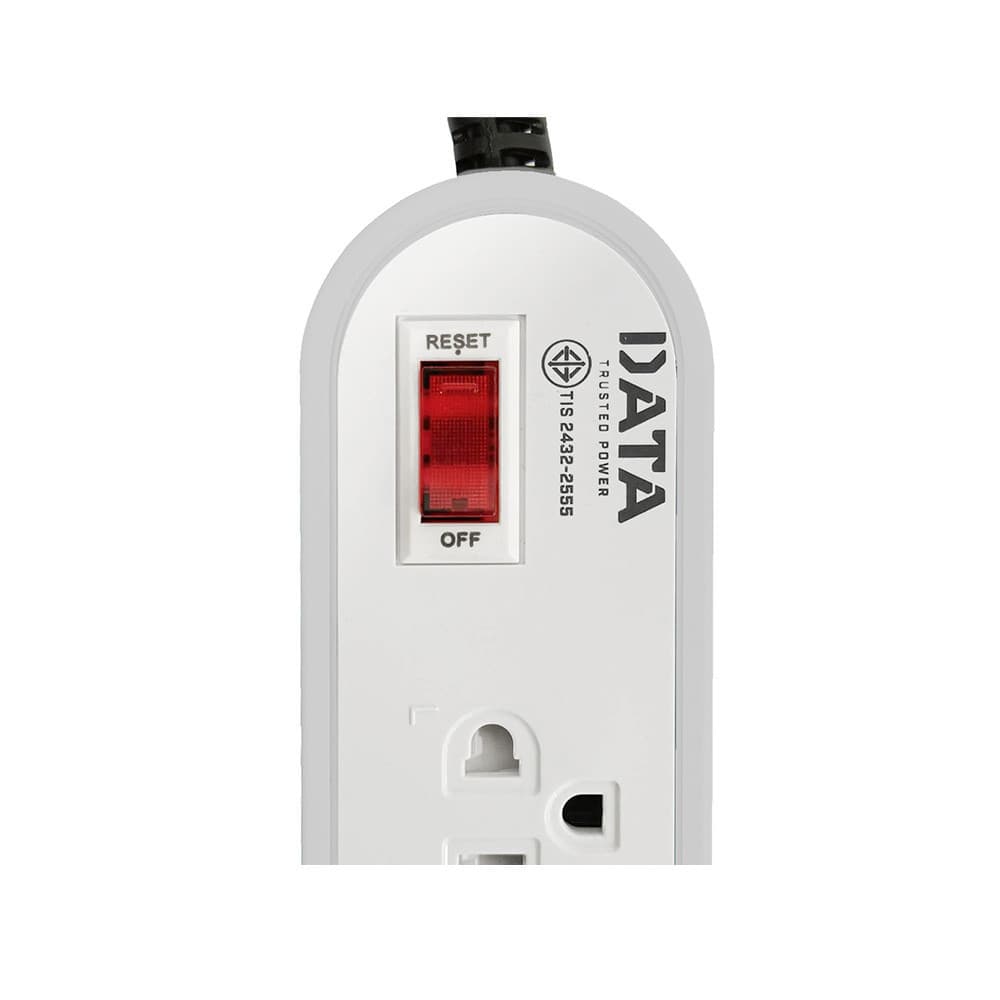 รางปลั๊กไฟ DATA TIS Plug 2 Way 1 Switch 2 USB 3M. White/Gray by Banana IT รูปที่ 4