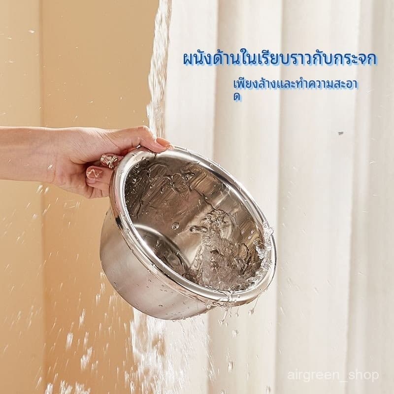 ชามผสม สแตนเลสเนื้อหนา กะละมังสแตนเลส มี 6 ขนาดให้เลือก วัสดุอาหารเกรด สแตนเลส304 หนาพิเศษ รูปที่ 9