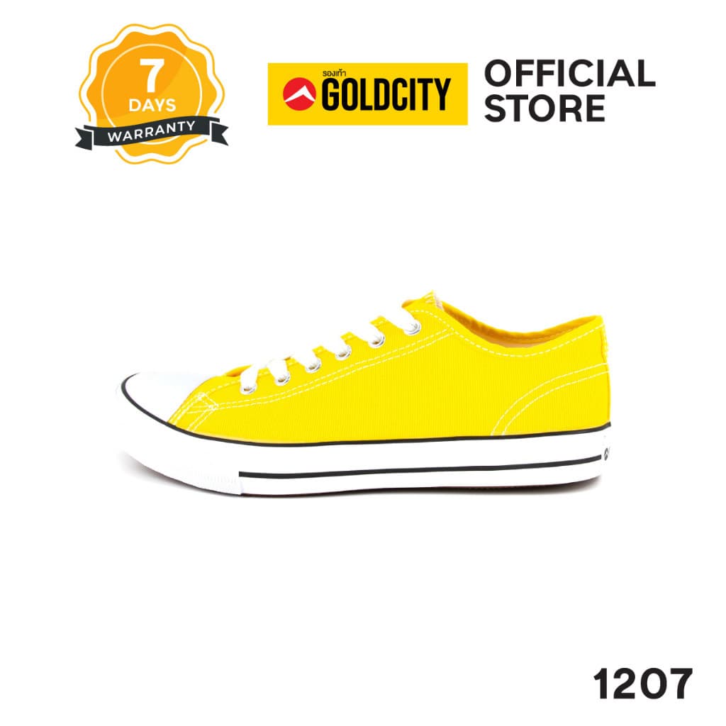 GOLDCITY รองเท้าผ้าใบ แฟชั่น แบบผูกเชือก UNISEX ใส่สบาย น้ำหนักเบา กันลื่น รุ่น 1207 รูปที่ 2