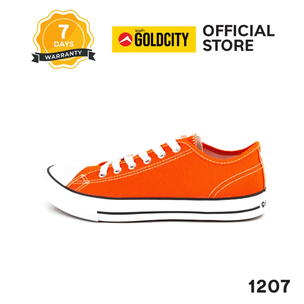 GOLDCITY รองเท้าผ้าใบ แฟชั่น แบบผูกเชือก UNISEX ใส่สบาย น้ำหนักเบา กันลื่น รุ่น 1207 รูปที่ 4