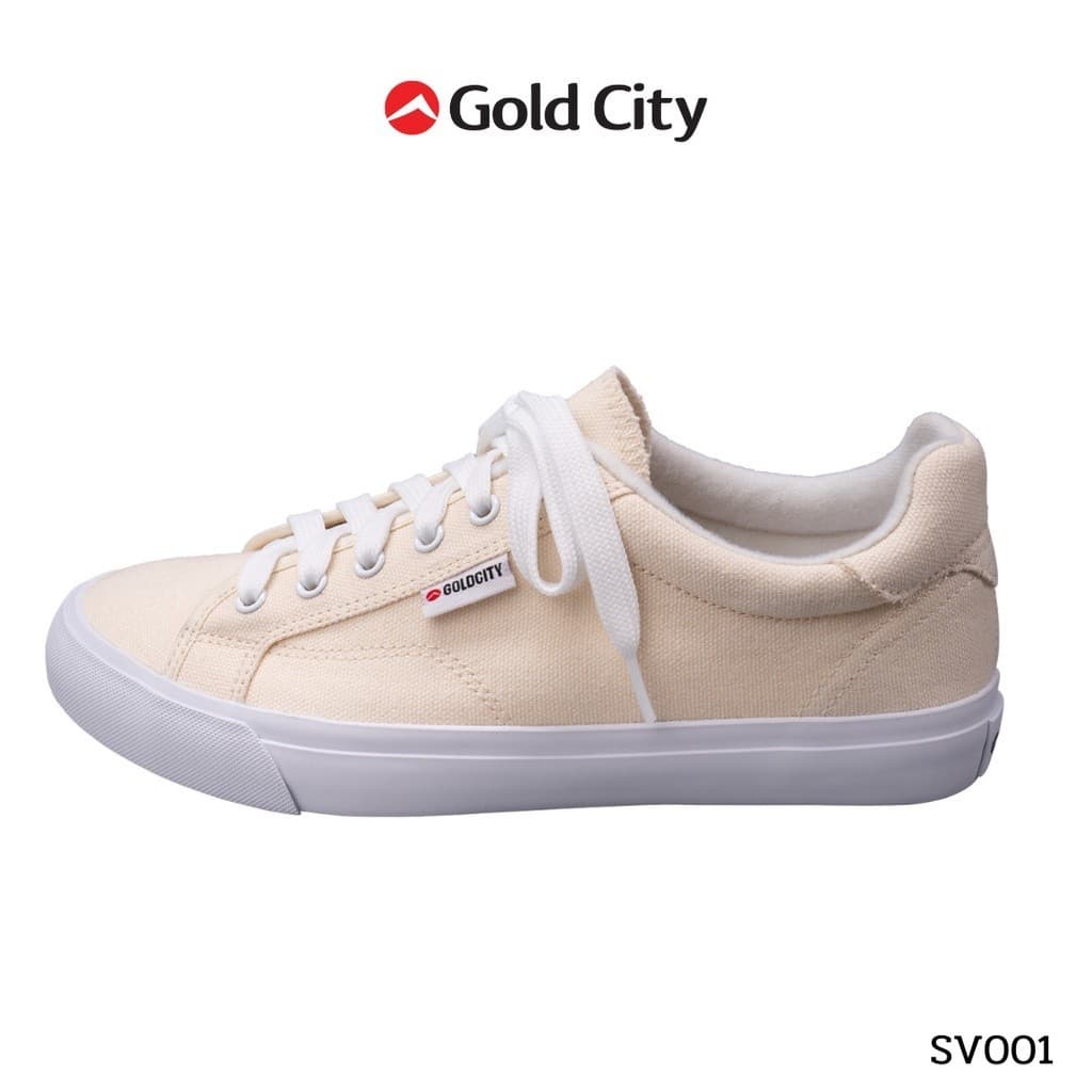 รองเท้าผ้าใบ ผูกเชือก พื้นยางพารา สีดำ SIZE 37-45 ส่งตรงจากโรงงานแท้100% GOLDCITY รุ่น SV001 รูปที่ 4