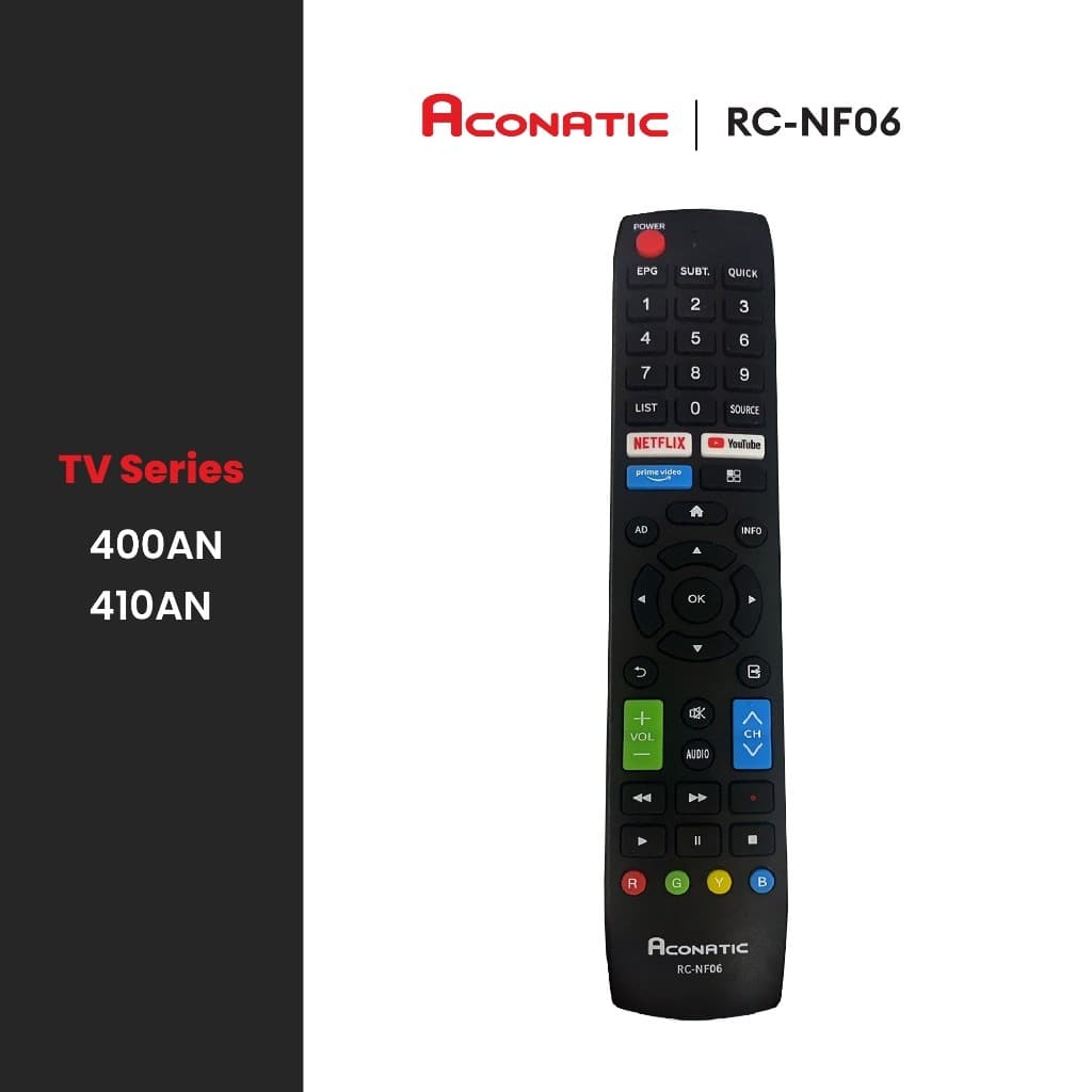 ACONATIC รีโมททีวี รุ่น RC-NF06 NetflixTV.400,410  40HS400AN 42HS400AN 43HS400AN 50US400AN 32HS410AN 40HS410AN 43HS410AN