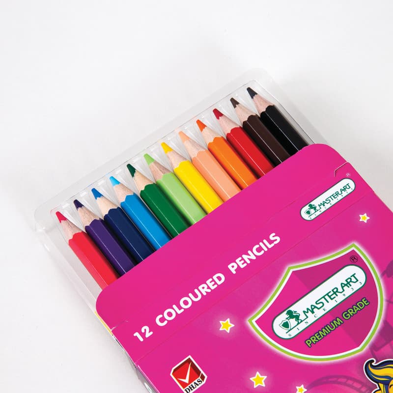 Master Art มาสเตอร์อาร์ต สีไม้ ดินสอสีไม้ แท่งสั้น 12 สี จำนวน 6 กล่อง รูปที่ 7