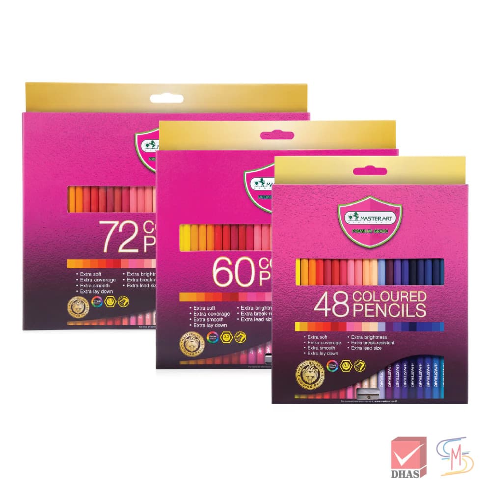 Master Art มาสเตอร์อาร์ต สีไม้ ดินสอสี แท่งยาวรุ่น 48 สี 60 สี 72 สี จำนวน 1 กล่อง รูปที่ 2