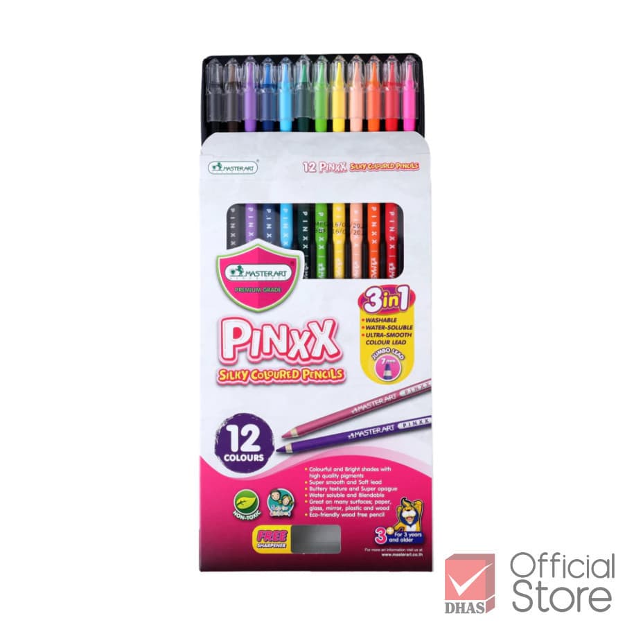 Master Art สีไม้ระบายน้ำ 12 สี รุ่น Pinxx - 1 กล่อง รูปที่ 2