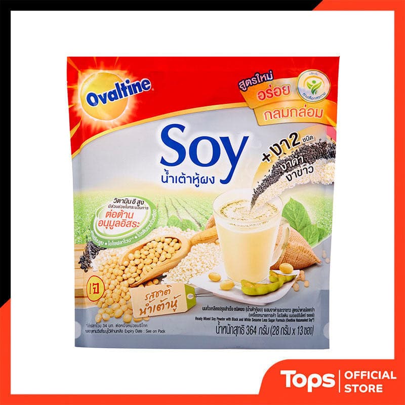 OVALTINE โอวัลตินเนเจอร์ซีเล็คท์ซอยย์สูตรผสมงาดำและงาขาว 28กรัม แพค 13 รูปที่ 1
