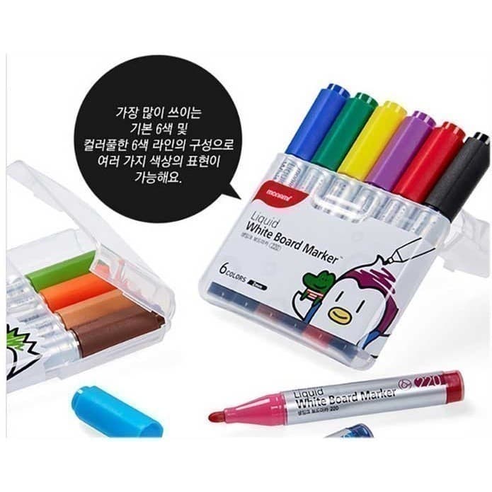 ปากกาไวท์บอร์ด WhiteBoard Monami SigmaFlo Liquid Marker รุ่น 220 หัวกลม แบบเซ็ต รูปที่ 3