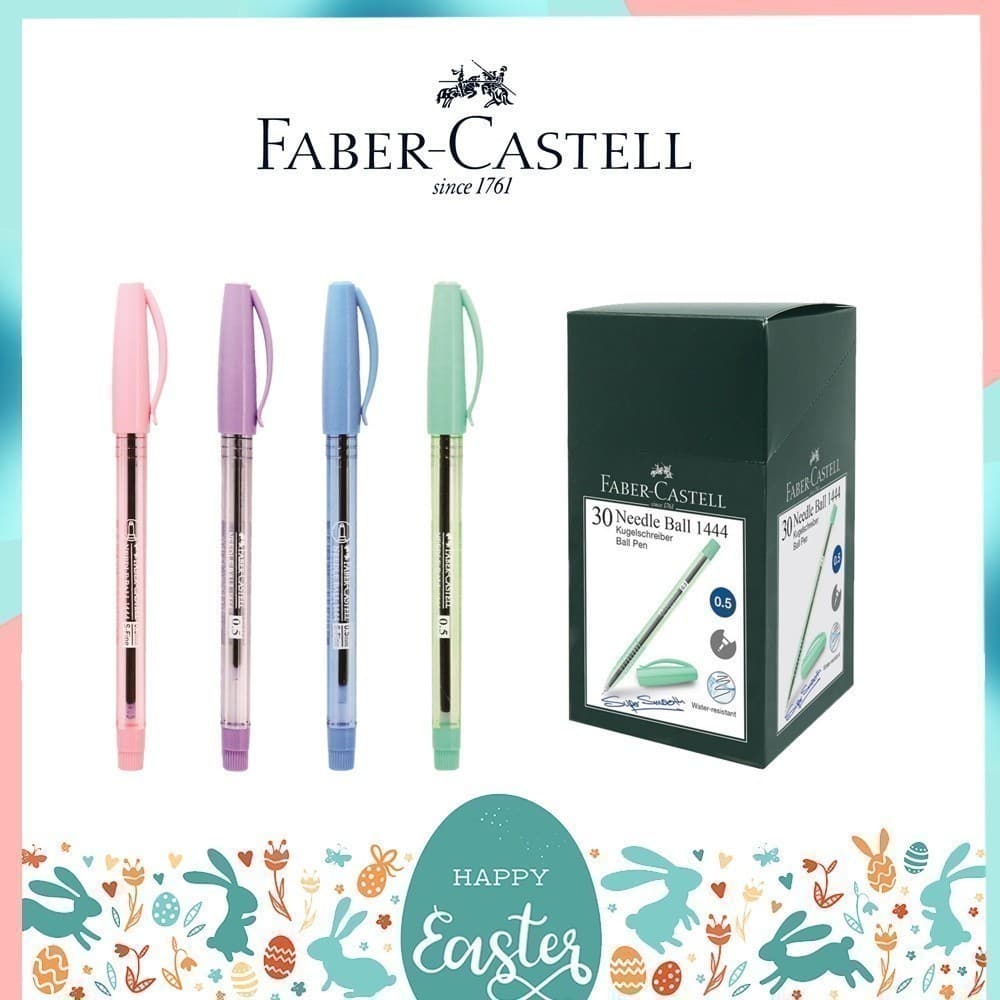 ปากกาลูกลื่น Faber-Castell 1444 และ 1423 ด้ามพาสเทล หมึกน้ำเงิน ขนาดหัว 0.5 MM ยกกล่อง 30 ด้าม รูปที่ 3