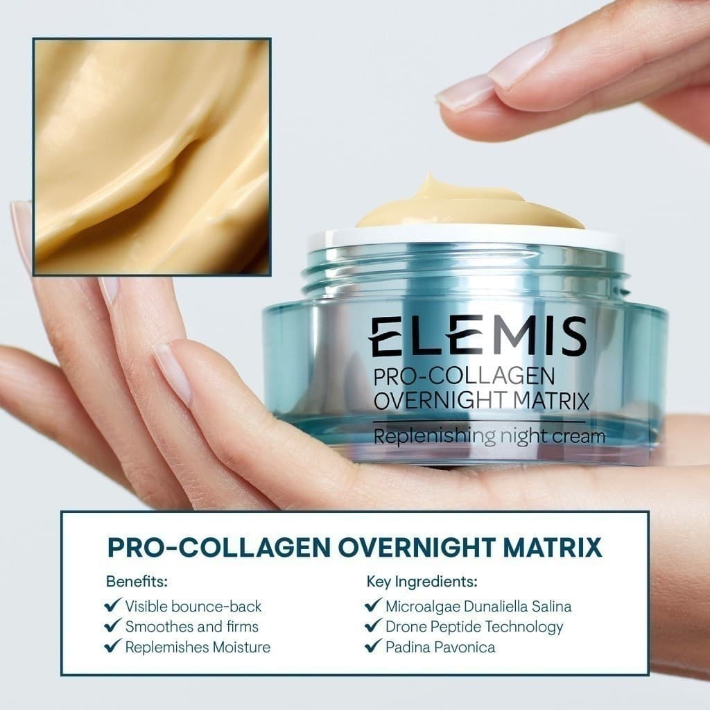 Elemis Pro-Collagen Overnight Matrix 50ml. ไนท์ครีม ลดเลือนริ้วรอย ฟื้นบำรุงผิว อิ่มฟู รูปที่ 6