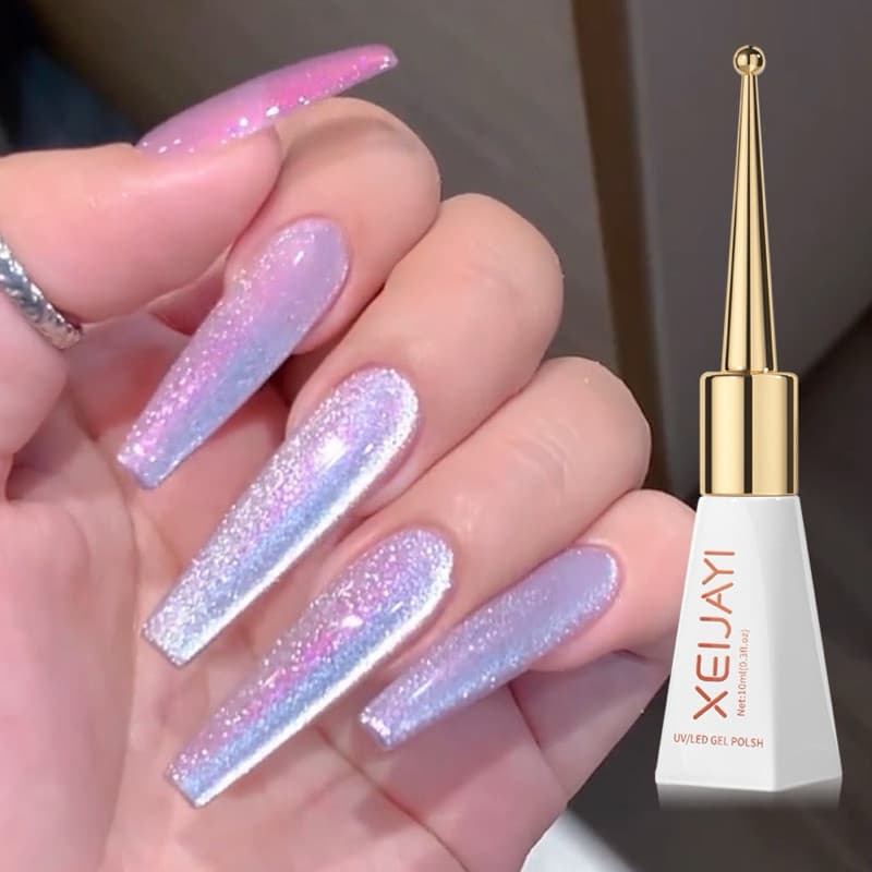 สีเจลลูกแก้วชมพูโฮโลแกรมขนาด15ml สินค้า จากไทย รูปที่ 1