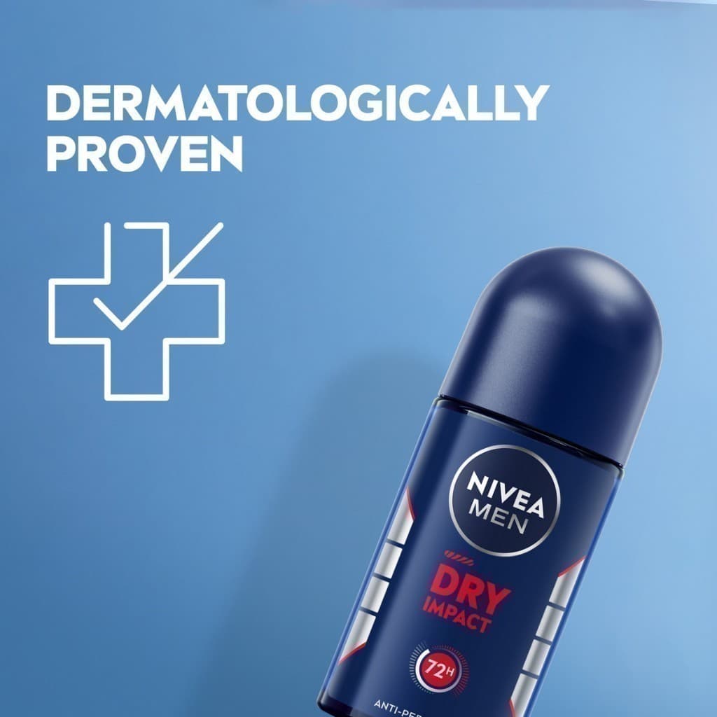 นีเวีย เมน ดราย อิมแพ็ค โรลออน 50 มล. NIVEA โรลออนผู้ชาย roll on รูปที่ 6
