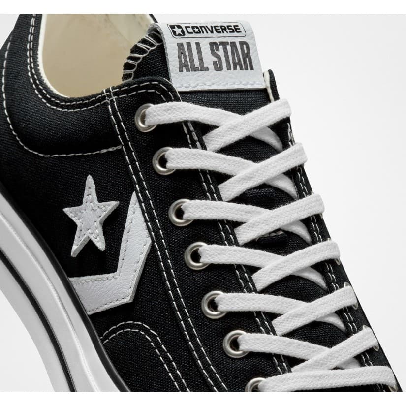 CONVERSE รองเท้าผ้าใบ รุ่น STAR PLAYER 76 PREMIUM CANVAS OX BLACK - A01607CM_H2BKXX สีดำ ผู้ชาย รูปที่ 7