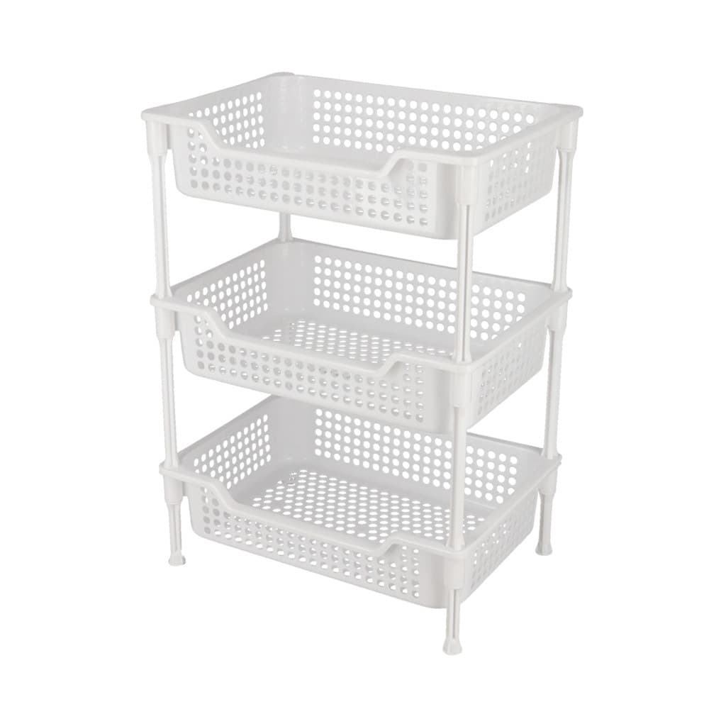 ชั้นวางของพลาสติกอเนกประสงค์ 3 ชั้น KASSA HOME รุ่น Circle API-10301M3 ขนาด 43 x 30 x 59 ซม. สีขาว รูปที่ 1