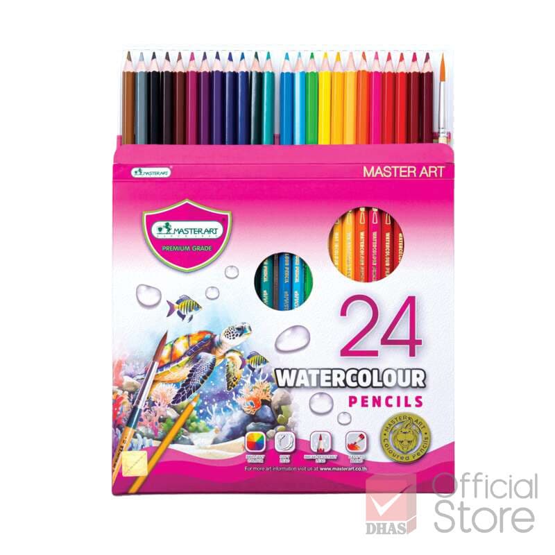 Master Art สีไม้ สีไม้ระบายน้ำ 24 สี จำนวน 1 กล่อง รูปที่ 1